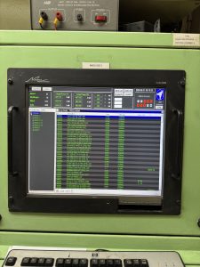 Marine alarm monitoring system display showing multiple operational alarms and system statuses during onboard troubleshooting and repair.